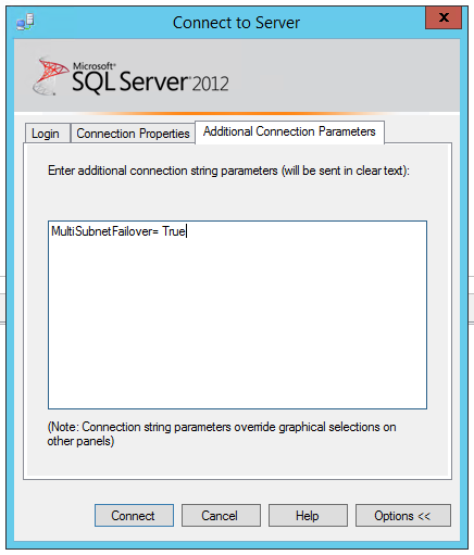 SQL Server - MultiSubnetFailover=True 