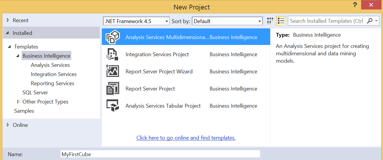 SQL Server Business Intelligence Features - Creating a Simple OLAP Cube
