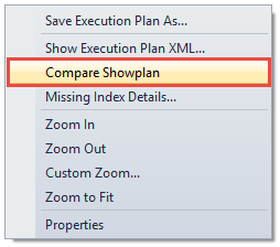 Compare Showplan