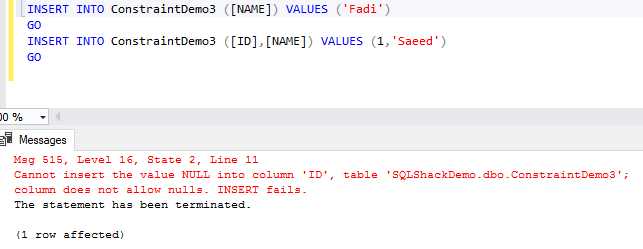 Constraints In Sql Server Sql Not Null Unique And Sql Primary Key