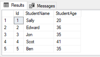 Sql server 2012 update table