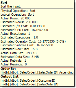 Sort operator