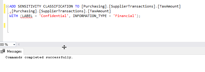 'ADD SENSITIVITY CLASSIFICATION' in SQL Server 2019 