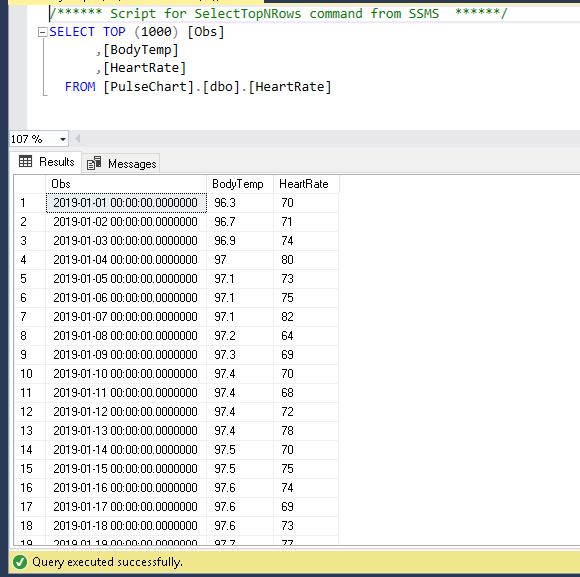 View sample data in SSMS