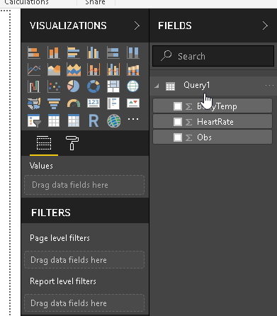 View data source, field details in PowerBI dataset