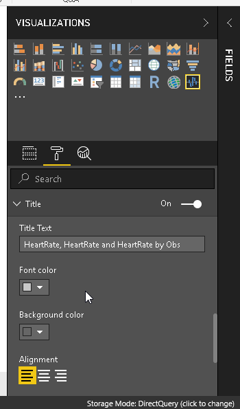 View default chart title in Pulse Chart