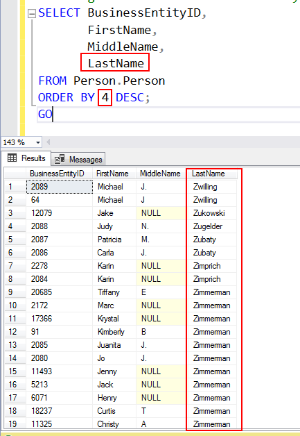 Overview of the SQL Order by clause