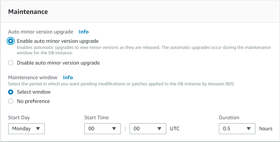 AWS RDS SQL Server - Maintenance window