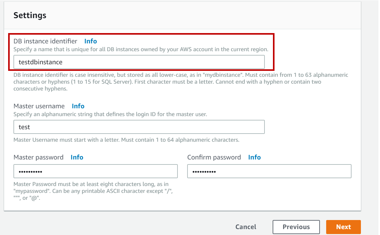 AWS SQL Server - Instance name