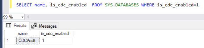 Checking if CDC is enabled