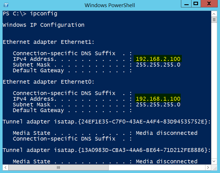 Creating 2 network interface cards on this VM as shown below