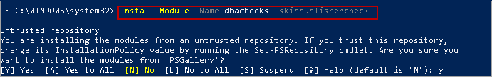 PowerShell SQL Server module DBAChecks - Skip publication check