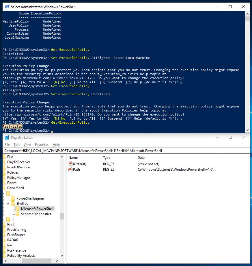 rapid recovery powershell logs