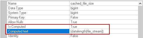 SQL FILETABLE table columns