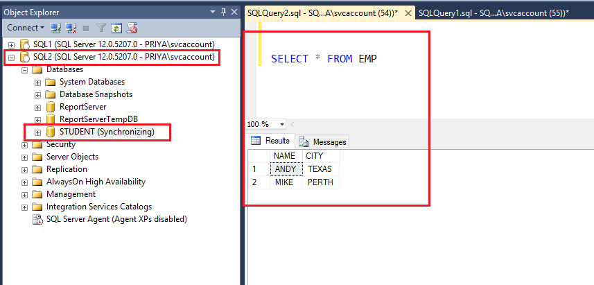 SQL Server AlwaysOn High Availability - verify the database at secondary replica 