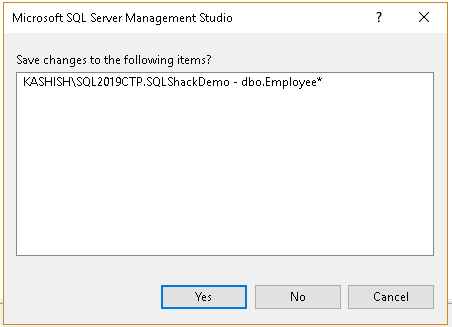 Error in SSMS 