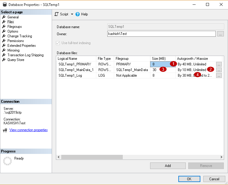 Auto growth validation