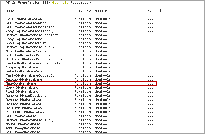 Creating SQL Server Database using DBATools