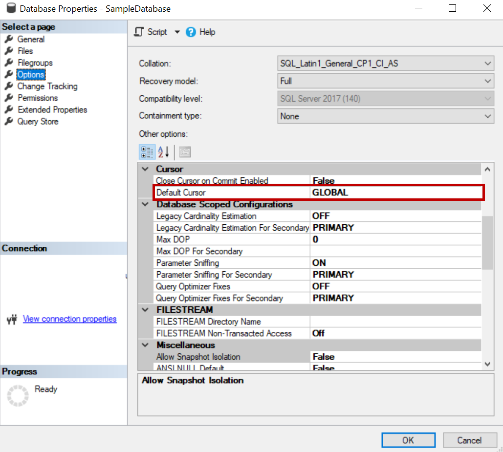 cursor default scope