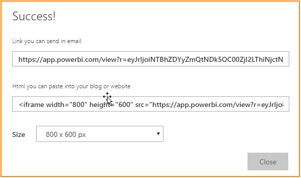 Publish to web URL links