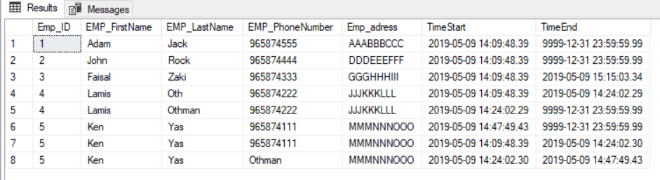 SQL audit - FOR SYSTEM_TIME result