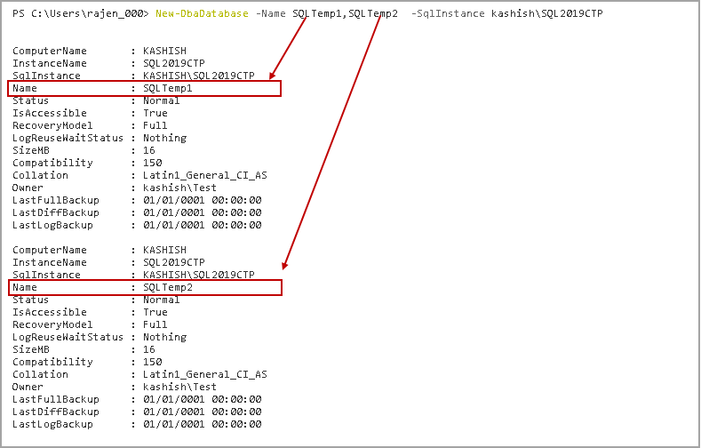 Creating a SQL Server Database using DBATools