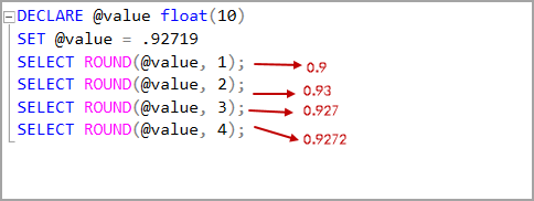 Round decimal numbers with 1 decimal place to the nearest whole number 