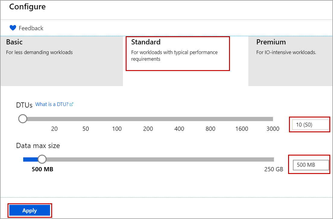 CREATE DATABASE in Azure SQL Server - Edition, service objective, max size of a database