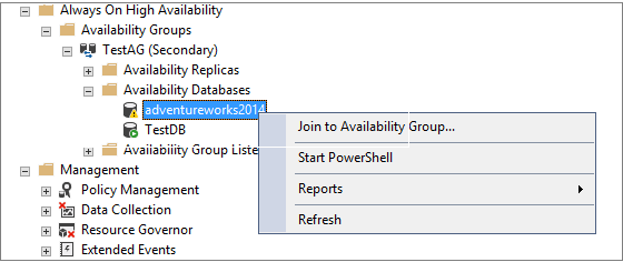 Join to Availability Group in SQL Server Always On Availability Group