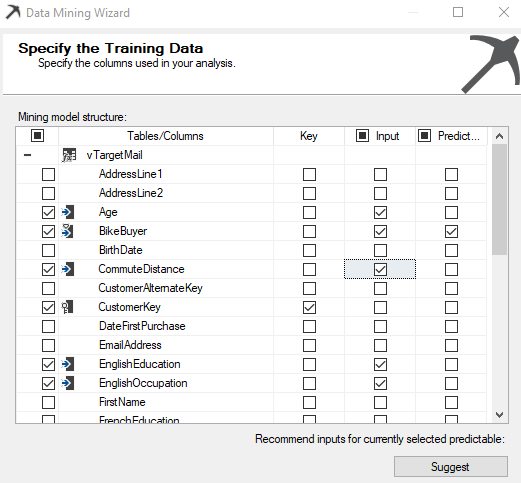 Selecting nessary attributes