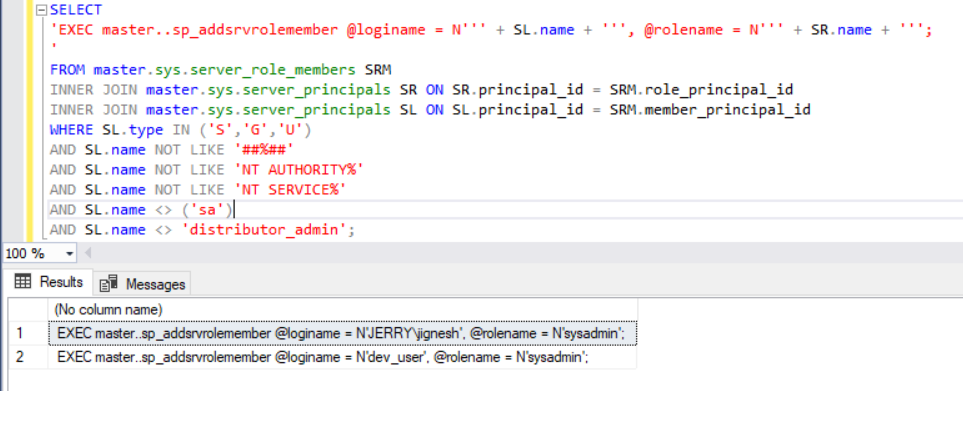 Security Roles with Login Script to prepare role for the existing SQL Logins.