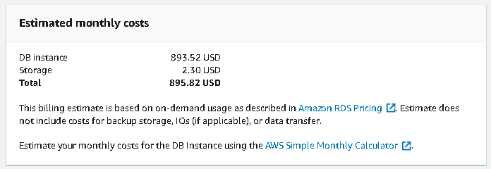 Estimated cost analysis