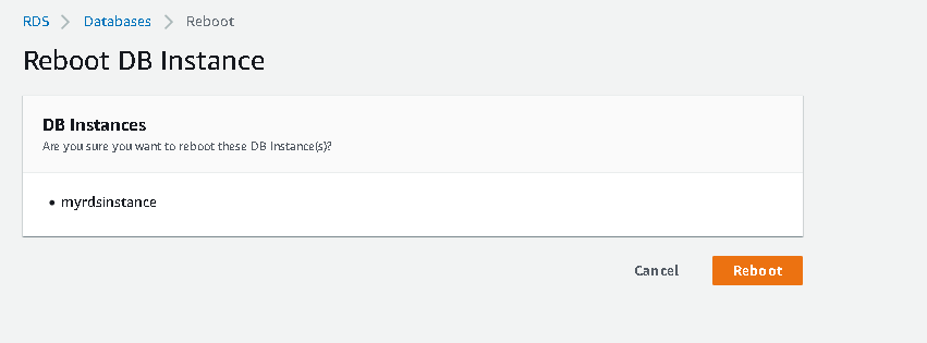 Reboot RDS