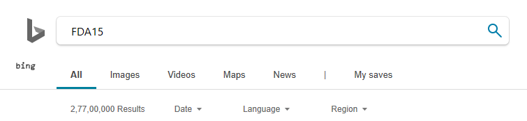 Bing search