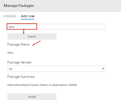 check existing package