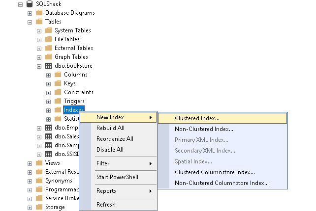 Create an index