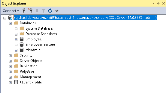 database status in SSMS