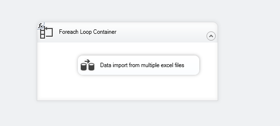 Drag the Data import from multiple excel files task into the foreach loop container