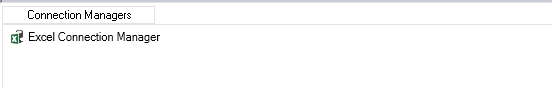 excel connection in the connections manager 