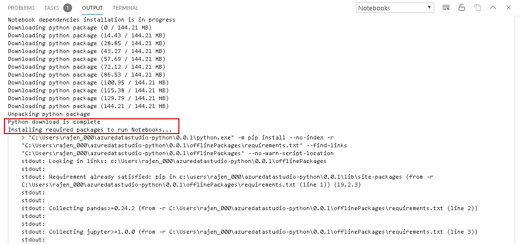 installation of Python kernel