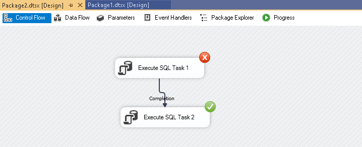 package execution of completed constraint