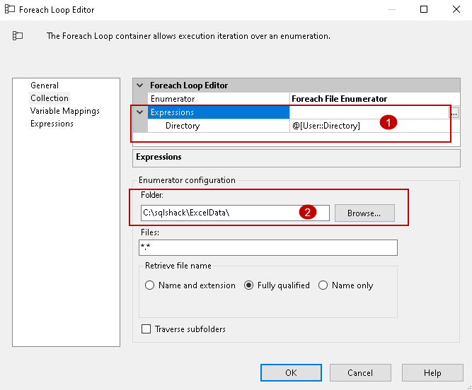 Specify file path and name