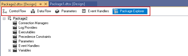 SSIS package explorer