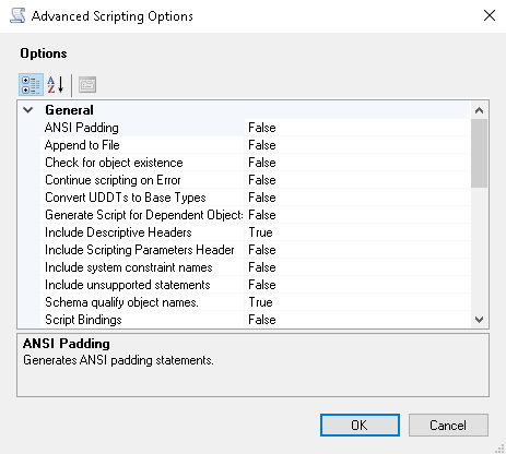 Advanced scripting options