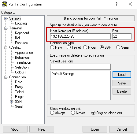 connect to Ubuntu using Putty