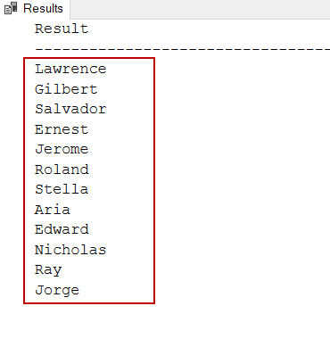 Generating a concatenated row in a single cell with STRING_AGG