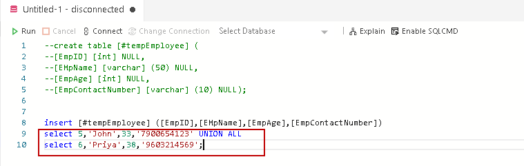 Verify script output