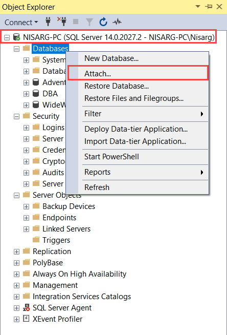 Different Methods To Attach Sql Server Mdf Files 8230