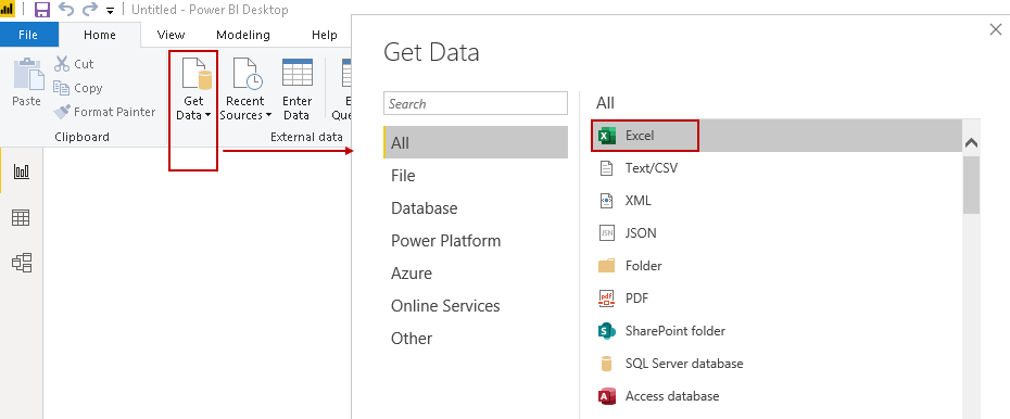 Import data for the report