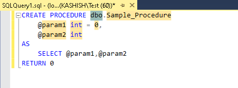 procedure basic template